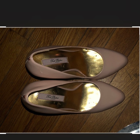 Ted Baker Jaxine 3 Tan Patent Heels offers welcome - Picture 3 of 8